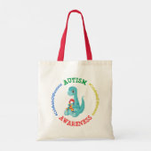 Autisme Awareness Dinosaurs Tote Bag (Achterkant)