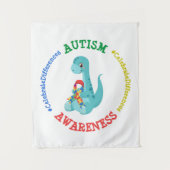 Autisme Awareness Dinosaurs Wandkleed (Voorkant)