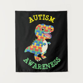 Autisme Awareness Dinosaurs Wandkleed