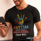 Autisme Awareness Educate Advocate Custom Team T-shirt