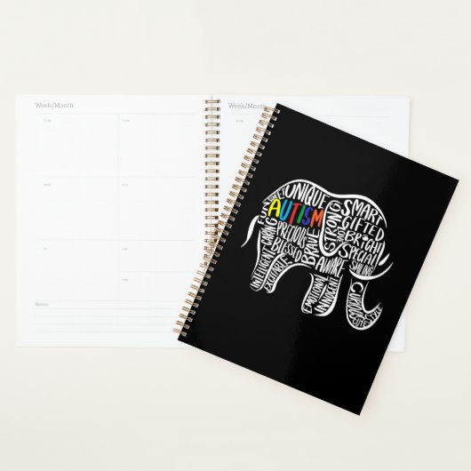 Autisme Awareness Elephant Planner (Display)