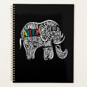 Autisme Awareness Elephant Planner (Voorkant)
