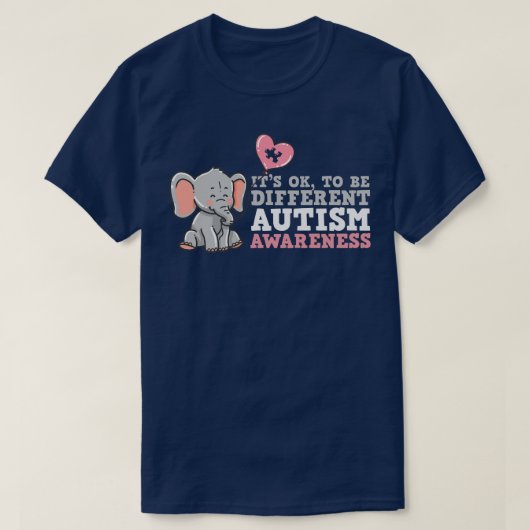 Autisme Awareness Elephant T-shirt (Design voorkant)