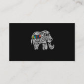 Autisme Awareness Elephant Visitekaartje (Voorkant)