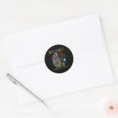 Autisme Awareness Embrace Neurodiversity ADHD Auti Ronde Sticker (Envelop)