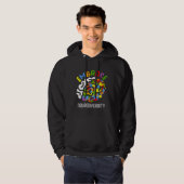 Autisme Awareness Embrace Neurodiversity Autisme B Hoodie (Voorkant volledig)