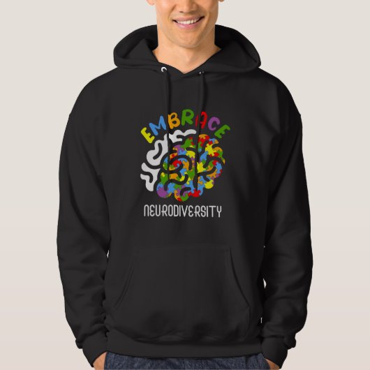 Autisme Awareness Embrace Neurodiversity Autisme B Hoodie (Voorkant)
