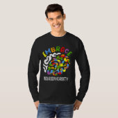 Autisme Awareness Embrace Neurodiversity Autisme B T-shirt (Voorkant volledig)