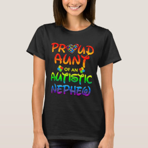 Autisme Awareness Family Proud tante Autistic Nep T-shirt