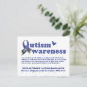 Autisme Awareness (feiten over Autisme) Briefkaart (Staand voorkant)