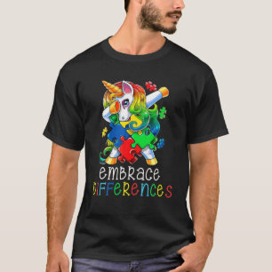 Autisme Awareness Funny Dabbing Unicorn Embrace Di T-shirt