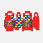 Autisme Awareness Gable Favor Box Bedankdoosjes (Uitgevouwen)
