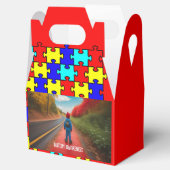 Autisme Awareness Gable Favor Box Bedankdoosjes (Geopend)