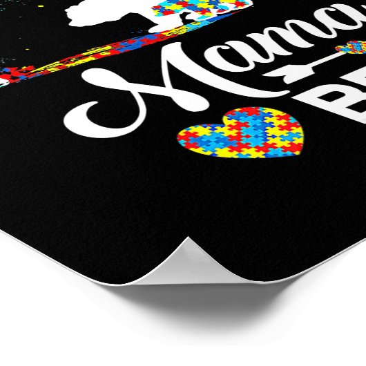 Autisme Awareness Gift Mama Beer Support Autistic Poster (Hoek)