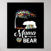 Autisme Awareness Gift Mama Beer Support Autistic Poster (Voorkant)