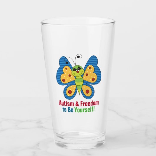 Autisme Awareness Glass Glas (Voorkant)