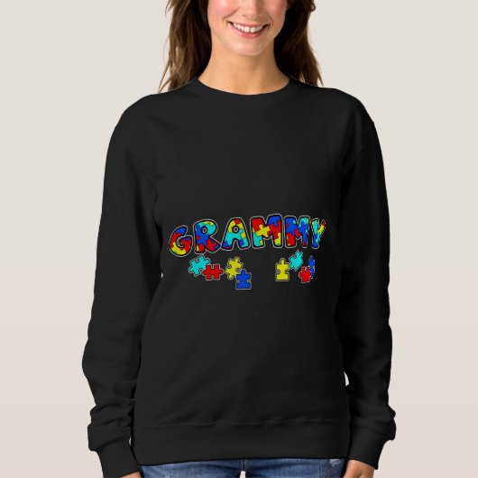 Autisme Awareness Grammy Puzzle Trui (Voorkant)