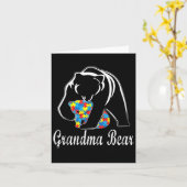 Autisme Awareness Grandma Beer Support Autistic Ad Kaart (Gele Bloem)