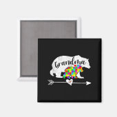 Autisme Awareness Grandma Beer Support Autistic Ad Magneet (Voorkant / Achterkant)
