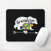 Autisme Awareness Grandma Beer Support Autistic Ad Muismat (Met muis)