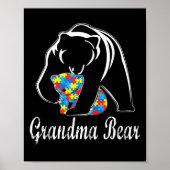 Autisme Awareness Grandma Beer Support Autistic Ad Poster (Voorkant)