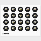 Autisme Awareness Grandma Beer Support Autistic Ad Ronde Sticker (Vel)