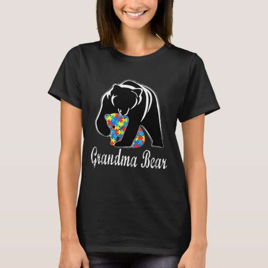 Autisme Awareness Grandma Beer Support Autistic Ad T-shirt (Voorkant)