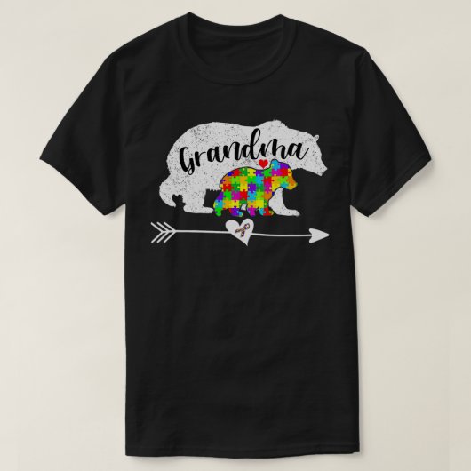 Autisme Awareness Grandma Beer Support Autistic Ad T-shirt (Design voorkant)