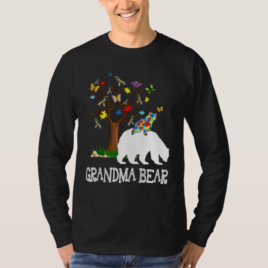 Autisme Awareness Grandma Beer Support Autistic Ad T-shirt (Voorkant)