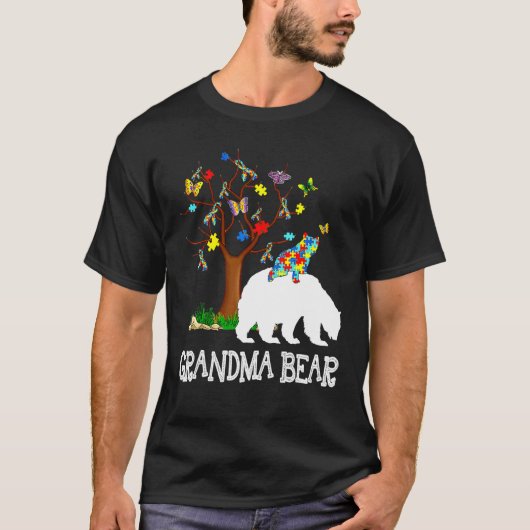 Autisme Awareness Grandma Beer Support Autistic Ad T-shirt (Voorkant)