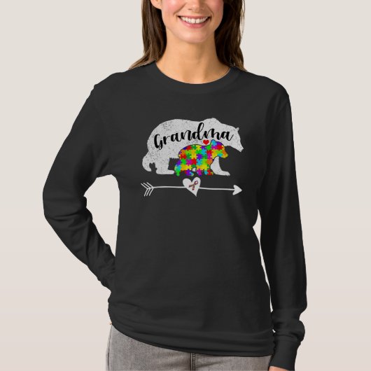 Autisme Awareness Grandma Beer Support Autistic Ad T-shirt (Voorkant)