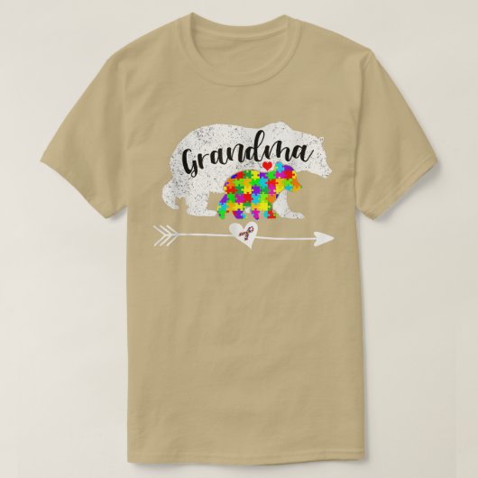 Autisme Awareness Grandma Beer Support Autistic Ad T-shirt (Design voorkant)