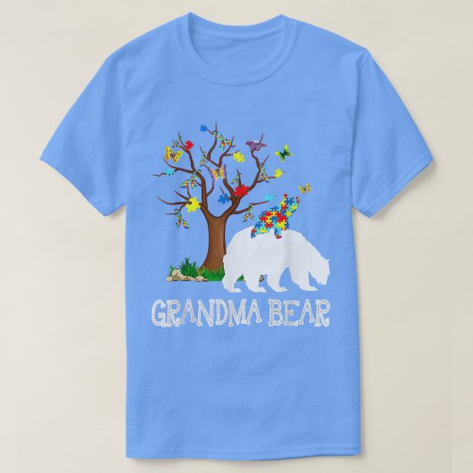 Autisme Awareness Grandma Beer Support Autistic Ad T-shirt (Design voorkant)