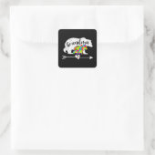Autisme Awareness Grandma Beer Support Autistic Ad Vierkante Sticker (Tas)
