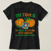 Autisme Awareness Halloween Herfst Oktober Puzzle  T-shirt (Design voorkant)