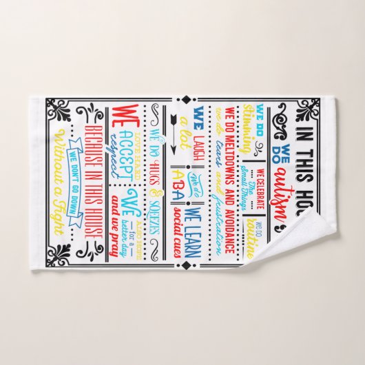 Autisme Awareness Hand Towel Handdoek (Handdoek)