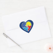 Autisme Awareness hart Hart Sticker (Envelop)