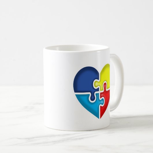 Autisme Awareness hart Koffiemok (Voorkant rechts)