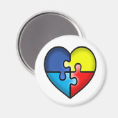 Autisme Awareness hart Magneet (Voorkant / Achterkant)