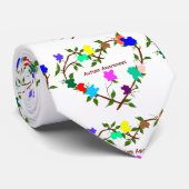 Autisme Awareness hart puzzle stuks Stropdas (Opgerold)