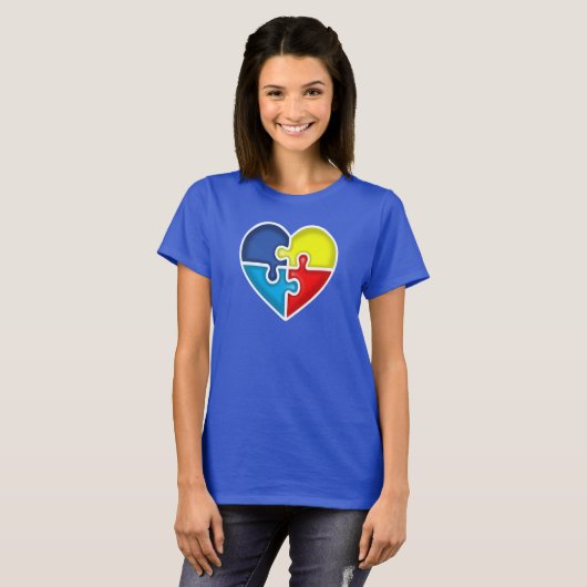 Autisme Awareness hart T-shirt (Voorkant volledig)
