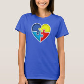 Autisme Awareness hart T-shirt (Voorkant)