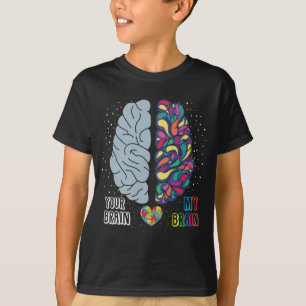 Autisme Awareness Heart Autistic Colorful Brain T-shirt