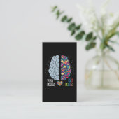 Autisme Awareness Heart Autistic Colorful Brain Visitekaartje (Staand voorkant)