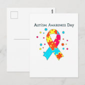 Autisme Awareness Heart Briefkaart (Voorkant / Achterkant)