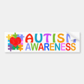 Autisme Awareness Heart Bumpersticker (Voorkant)