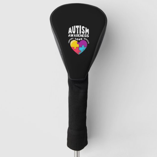 Autisme Awareness Heart Golfheadcover (Voorkant)