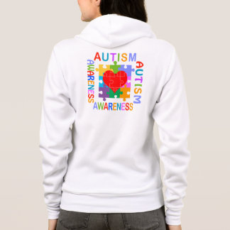 Autisme Awareness Heart Hoodie