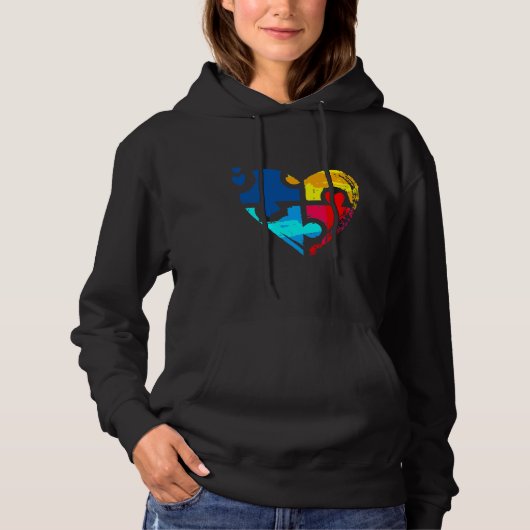 Autisme Awareness Heart Hoodie (Voorkant)