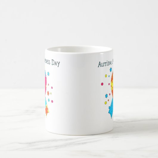 Autisme Awareness Heart Koffiemok (Center)
